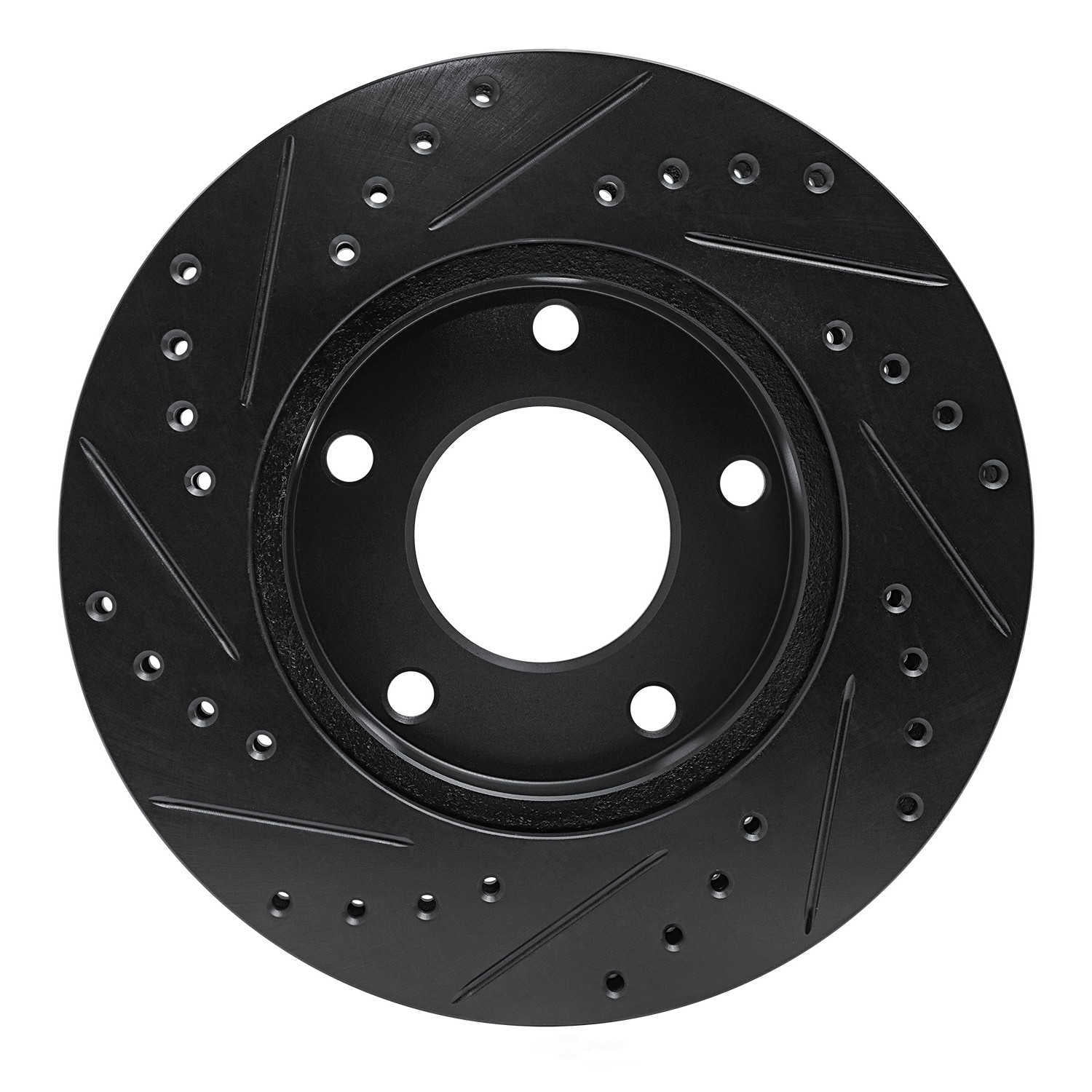 Dynamic Friction Company 633-46004R DFC Brake Rotor - Drilled And Slotted - Black