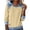 #400-Khaki, variant on AUNVITO Women's Denim Patchwork Sweatshirt Hooded Long Sleeve Pullover with Stitching Casual Style