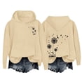 thumbnail image 4 of BODOAO Hoodies for Women Oversized Sweatshirts Women's Autumn Winter Dandelion Print Loose Casual Sweatshirt Fall Fashion Outfits 2025 Casual Sweaters Tops Workout Winter Clothes Beige L, 4 of 4