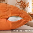 thumbnail image 2 of decorUhome Fall Throw Pillow Covers 18x18 Pack of 2, Soft Plush Faux Wool Couch Pillow Covers, Orange Pumpkin (Pillow Cover Only, No Inserts Included), 2 of 7