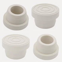 Pool Ladder Bumpers, 2pcs Rubber Inground Pool Ladder Bumpers, Pool Ladder Caps Fit 1.90” Swimming Pool Ladder Tubing, Inside Plug Bumper Cap, White Swimming Pool Ladder Parts to Protect Pool Liner