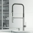 thumbnail image 4 of VIGO Sterling Single Handle Pull-Down Sprayer Kitchen Faucet Set with Deck Plate in Matte Black, 4 of 5