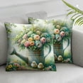thumbnail image 3 of nygtbtfer Pillows Pillows Watercolor Flower Garland Spring Pillowcase with Covers for Sofa Couch Home Chair Decoration White, 3 of 7