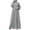 Gray, variant on Aoochasliy Fall Dresses for Women Fall Fashion Round Neck Loose Long Sleeve Solid Ankle-length Dress Long Dress