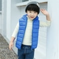 Child Kids Toddler Baby Boys Girls Sleeveless Winter Solid Coats Hooded