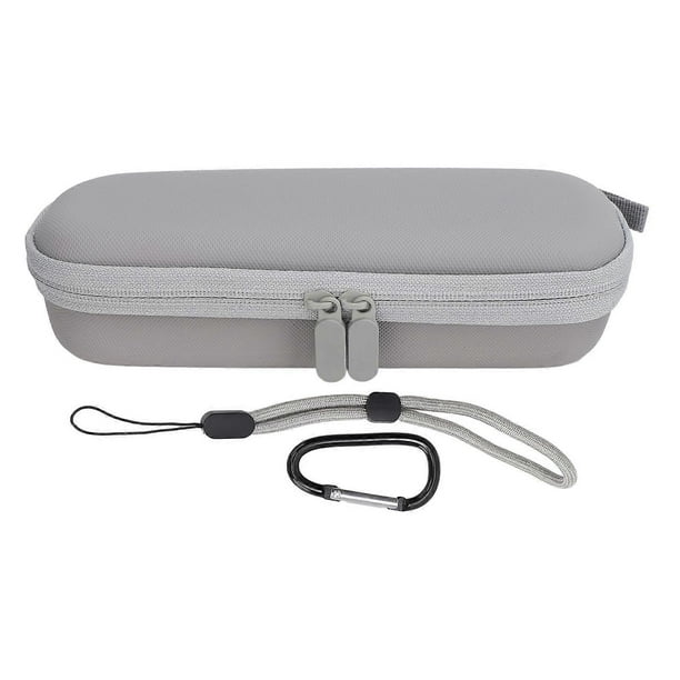 Carrying Case PU Scratch Resistant Waterproof Zipper Design Shock Proof with Wrist Strap Protective Bag for Osmo Pocket 3 Grey
