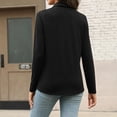 thumbnail image 7 of Delayuji Womens Button Down Shirts Long Sleeve Tops Solid Color Casual Spring Trendy Tops, 7 of 7