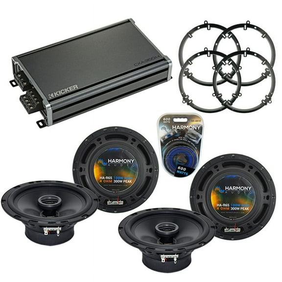 Fits Volkswagen GTI 1999-2014 Speaker Replacement Harmony (2) R65 & CXA360.4 Amp