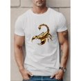 thumbnail image 3 of Camiseta de moda Golden Scorpion (1 pieza): cuello redondo elástico, transpirable, de secado rápido, esencial para el año para hombre. Estampado gráfico de moda, ropa informal, actividades al aire lib, 3 of 5