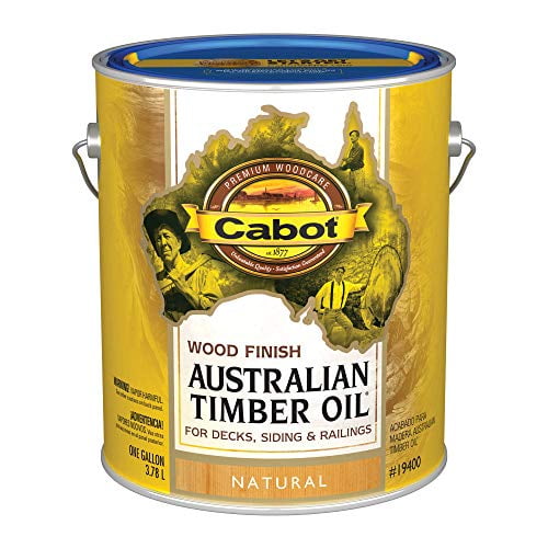 Cabot 140.0019400.007 Australian Timber Oil Water Reducible Stain, Gallon, Low Voc Natural