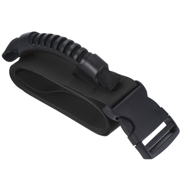 Unique Bargains Carrying Strap with Handle, Adjustable Nylon Belt for Moving Boxes Grocery Luggage, Black