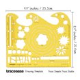thumbnail image 2 of Traceease Drafting Tools Landscpae Template For Flagstones/Wire Fence/Tree / Hedge,Draft Stencils, 2 of 6