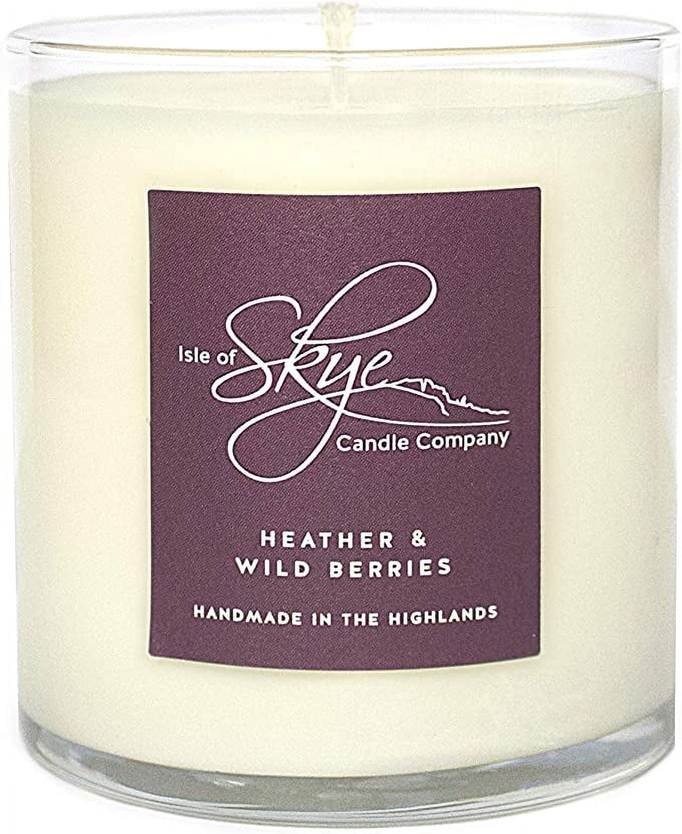 Isle of Skye Candle Co. Heather & Wild Berries Scented 45h Natural Soy Wax Large Candle Made in Scotland