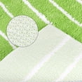 thumbnail image 4 of Unique Bargains Striped Bathroom Rug Non-Slip Fluffy Bath Carpet Water Absorbent Bathmat Green 20" x 32", 4 of 6