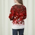 thumbnail image 4 of AUNVITO Christmas Print Crewneck Sweatshirt for Kids 5-15Y, Long Sleeve Fleece-Lined Casual Top with Stretch Fabric, Holiday Graphic Design, No Hood, Daily Wear, 4 of 7