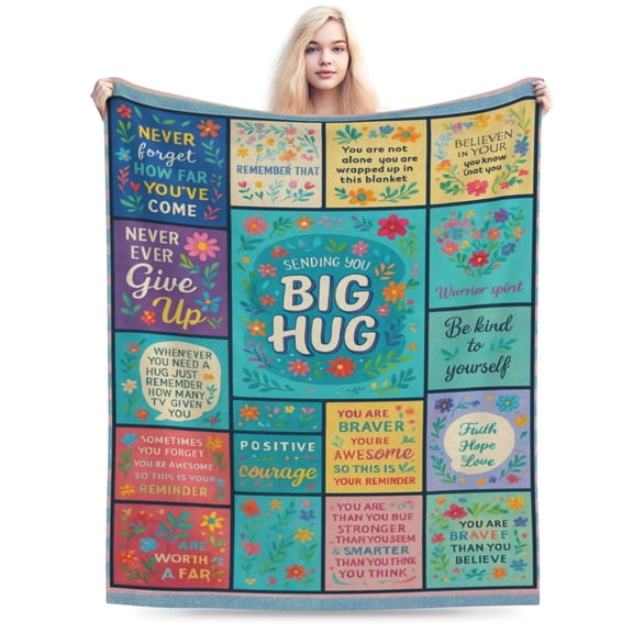 Get Well Gifts for Women, Inspirational Healing Blanket, Feel Better After Surgery Gifts, Soft Warm Hug Blanket Throw 50x40