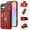 Red, variant on Feishell Fit for Apple iPhone 16 Case with Adjustable Shoulder Strap,Luxury Premium PU Leather Back Magnetic Buckle Flip Card Pocket Zipper Wallet Crossbody Phone Case,Purple