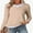 05 Khaki, variant on DOKOTOO Womens Crewneck Tops Casual Long Sleeve Shirts Color Block Blouses for Women Spring Slim Fit Pullover S
