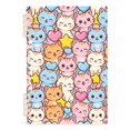 thumbnail image 2 of Haosy Smiling Cat Star Heart Notebooks 2 Pcs 1-subject Journal 60 Sheets A5 College Ruled Paper Detachable Ring 8.3"x5.7", 2 of 6