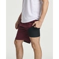 thumbnail image 4 of 3 Pack: Men's 2 in 1 Dry-Fit 7" Running Shorts with Compression Liner Pockets - Workout Gym (Available in Big & Tall), 4 of 6