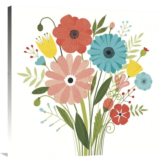 Global Gallery's 'Seaside Bouquet II' By Michael Mullan Stretched Canvas Wall Art