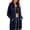 Navy, variant on Sweatshirts for Women Full Zip Stand Collar Drawstring Hooded Jackets Long Sleeve Fall Winter Casual Long Outerwear with Pockets(Small,Black)