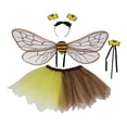 thumbnail image 2 of Diadema con alas de abeja, divertida decoración, accesorio de disfraz, accesorios festivos y adorables para disfrazarse. Juego de 4 piezas de café y negro, 2 of 9