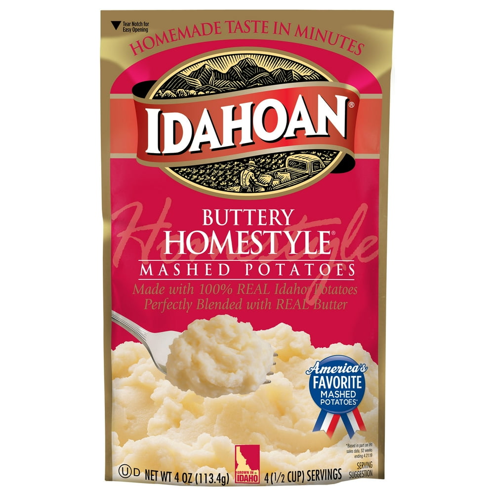 Idahoan Buttery Homestyle Mashed Potatoes, 4oz (Pack of 12) Walmart