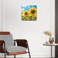 thumbnail image 3 of 12 Inch Wall Clock Battery Operated Silent Clock Decorative for Office, Kitchen, Outdoor, Living Room，Beautiful Flower Blooming in Sunflowers Field Elegant Pattern, 3 of 4