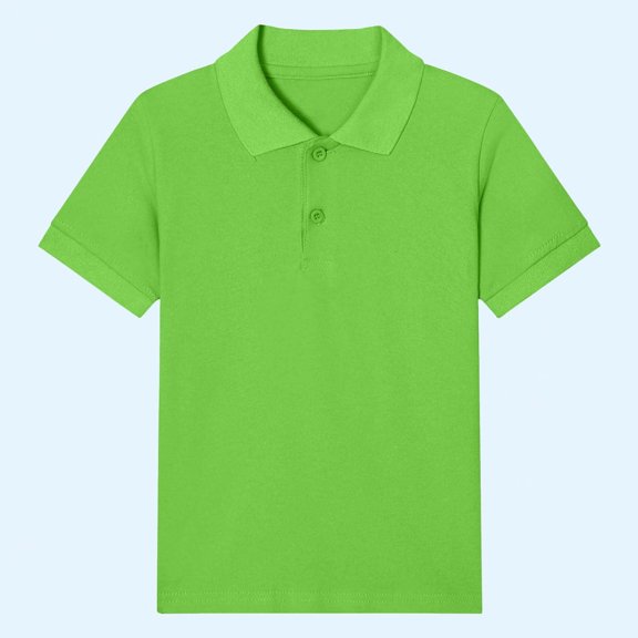 Juslio Boys Cotton T Shirts Collar Casual Short, Sleeved Tops Comfortable Breathable Pullover Shirts Sizes 2-18