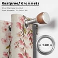 thumbnail image 6 of 1 Panel Outdoor Curtains for Patio Waterproof 54"x95" Butterfly Flower Weatherproof Privacy Outsides Curtains, Farmhouse Country Pink Floral on Linen Grommet Thermal Drapes for Cabana Porch Pergola, 6 of 8