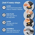 thumbnail image 5 of Breakfast Sandwich Maker : Nonstick Griddle, Dishwasher-Safe Parts, 600W, Metal, Gray, 5 of 7