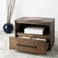 thumbnail image 4 of SAFAVIEH Couture Poesy Modern Nightstand with 1 Drawers, Dark Chocolate, 4 of 13