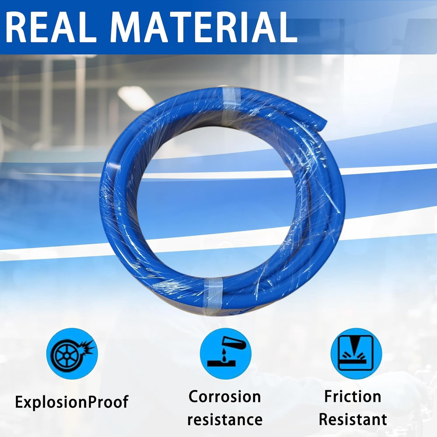 PNEUMATIC Blue 8mm OD 5mm ID Polyurethane PU Air Hose Pipe Tube 10 Meter 32.8ft for Air Line or Fluid Transfer Blue