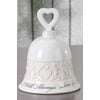Pack of 4 "I Will Always Love You" White Ceramic Wedding Bells 4"