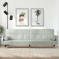 thumbnail image 1 of vidaXL Sofa Bed with Cushions Light Grey Velvet, 1 of 5