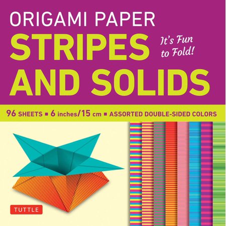 Origami Paper Stripes And Solids 6 96 Sheets Tuttle Origami Paper High Quality Origami Sheets Printed With 8 Different Patterns Instructions