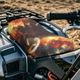 thumbnail image 2 of Uorisanigo ATV Seat Cover Protectors Waterproof Fire Eagle American Flag 4-Wheeler Seat Cover Covers Protection ATV Accessories Compatible with Polaris Sportsman Polaris Scrambler Honda Rancher, 2 of 7