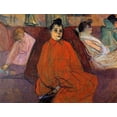 thumbnail image 2 of Toulouse-Lautrec, Henri 32x25 Gold Ornate Wood Framed with Double Matting Museum Art Print Titled - In The Salon The Sofa, 2 of 4