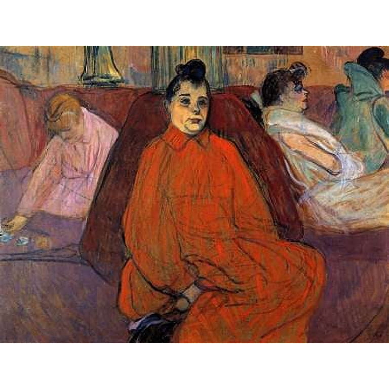 Toulouse-Lautrec, Henri 18x15 White Modern Wood Framed Museum Art