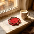 thumbnail image 4 of Bomd Cotton Rope Trivet Octagon Hot Pad Heat Resistant Pot Macrame Table Mat, Woven Macrame Table Mat Protects Surfaces for Holiday Kitchen And Dining Table Decor,7In,Red, 4 of 6