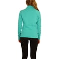 thumbnail image 3 of Aeropostale Womens Quarter Zip Pullover Pajama Sleep T-shirt, Verde, Small, 3 of 4