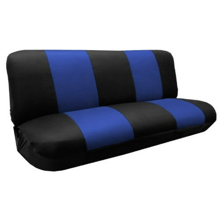 Chevy Passenger Van - Premier Knit Mesh Full Size Bench Seat Cover for Pickups Vans SUV\'s Black and Blue Stripes High Quality Polyester Mesh For Chevy Silverado
