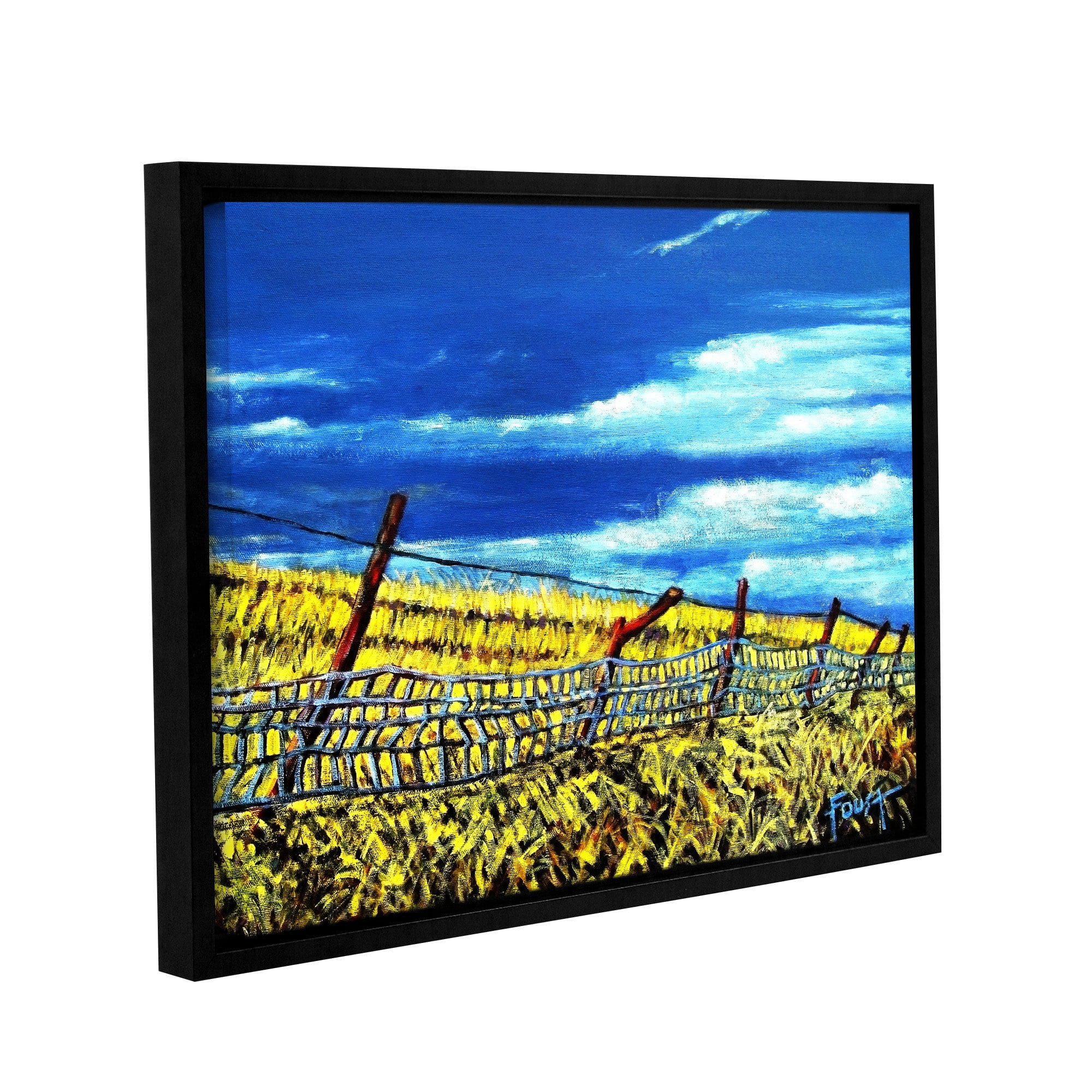 ArtWall Gene Foust "Uncharted Grounds" Gallery-Wrapped Floater-Framed Canvas