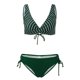 thumbnail image 2 of Gibobby Conjunto de traje de baño de bikini Traje de baño dividido de puntos con correa de bikini sexy para mujer(Azul,XL), 2 of 5