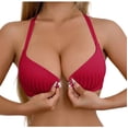 thumbnail image 2 of Byworldtasic Women's Front Closure Bandeau Bra Strapless Push Up Underwire Bras Everyday Bras, 2 of 6