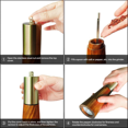 thumbnail image 4 of Juego de molinillo de sal y pimienta, molinillo de pimienta manual de acero inoxidable, grosor ajustable, 4 of 5