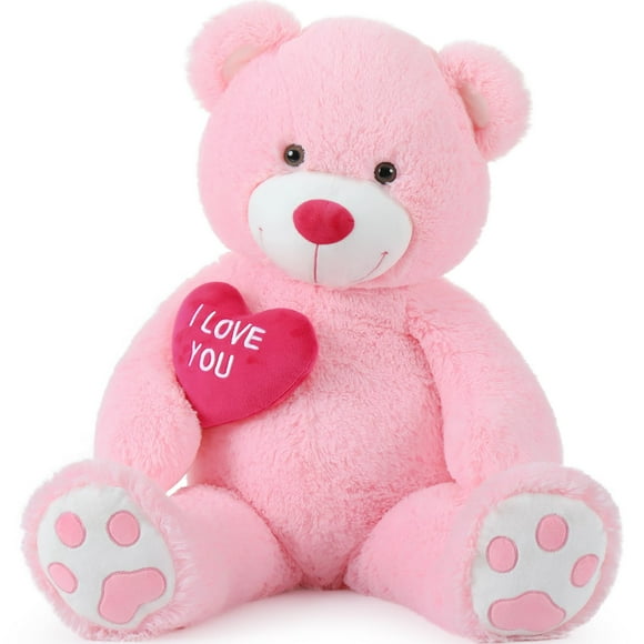 MaoGoLan Big Teddy Bear with I Love You Red Heart, 36" Cuddly Large Teddy Bear Gift for Kids,Boyfriend,Girlfriend.Wife