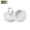 thumbnail image 3 of 2 Pcs Tapones para Bañera, Tapones de Caucho para Drenaje de Bañera 1-3/8" a 1-1/2" y Cadena de 15" con Bolas, Blanca, 3 of 6