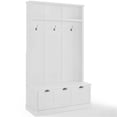 thumbnail image 3 of Pemberly Row Modern MDF Wood/Birch Veneer Hall Tree in White, 3 of 13